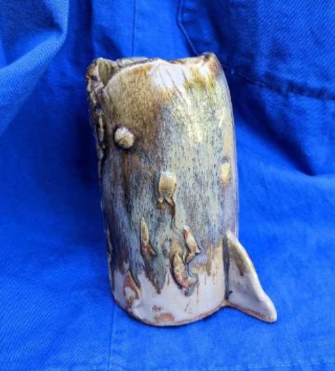 Ceramic Fish Vase- Whale / Shark Inspired Handmade Vessel