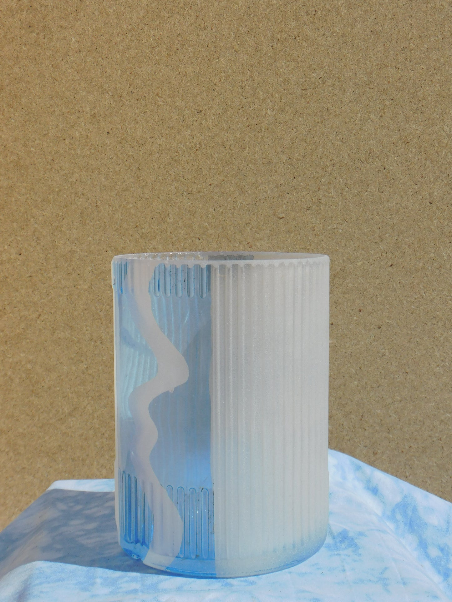 Glass Bottle Canister-Waves