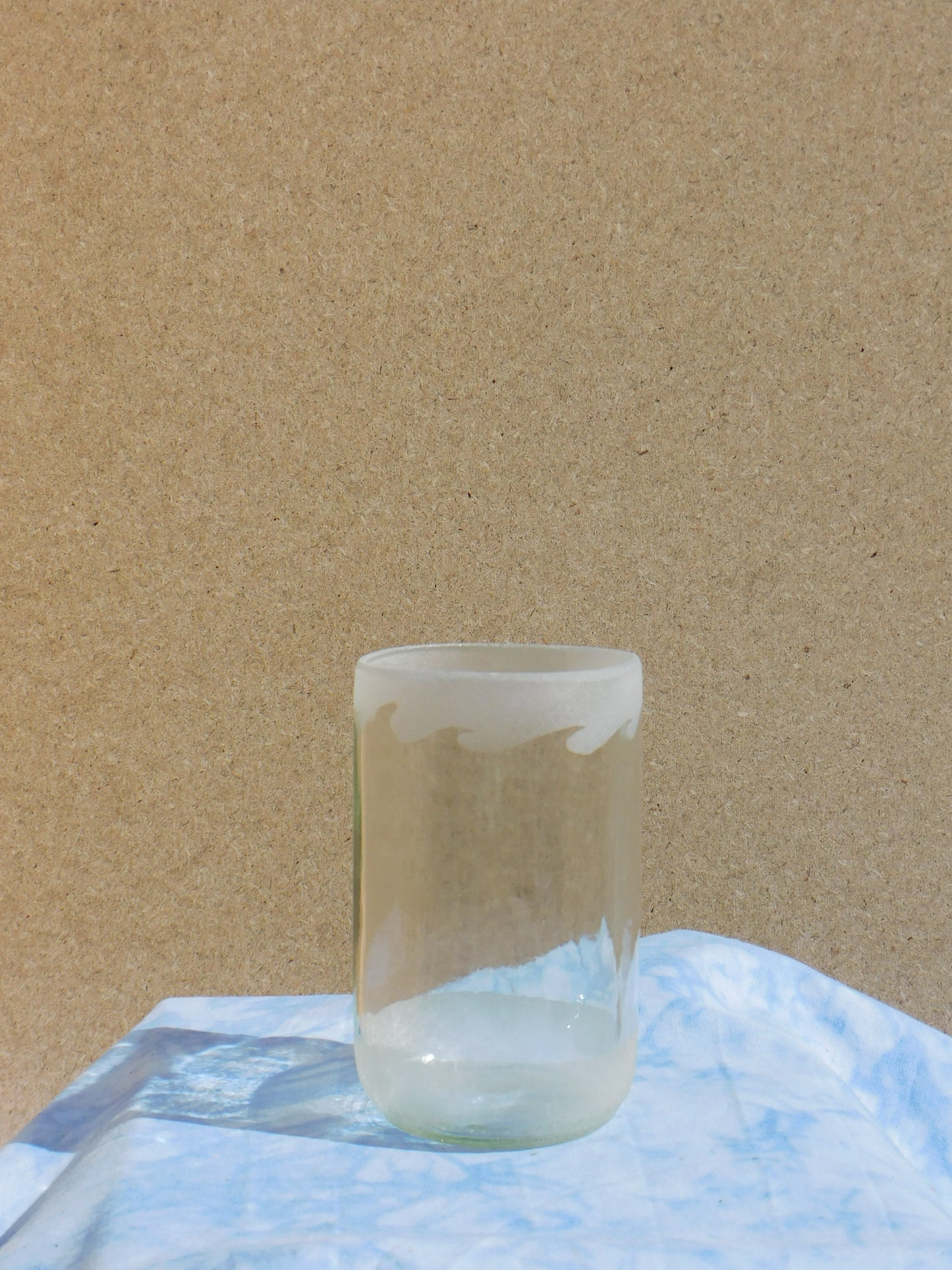 Glass Bottle Cup-Waves