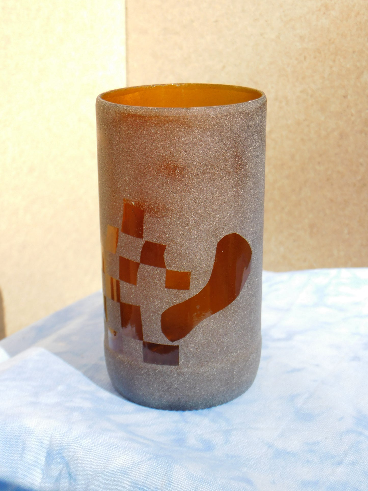 Glass Bottle Cup- Sea Disco no.1