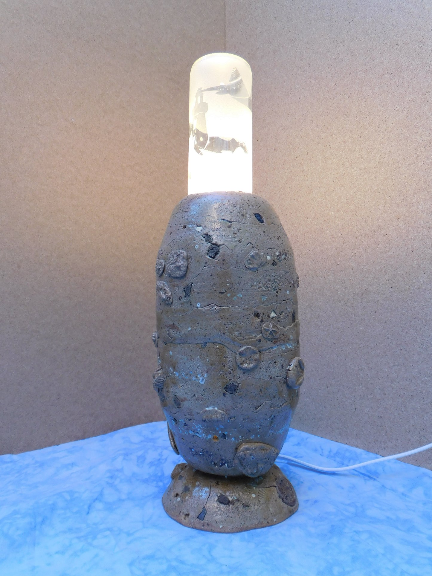 Tall Sea Buoy Lamp- Sustainable Ceramic Sculpture
