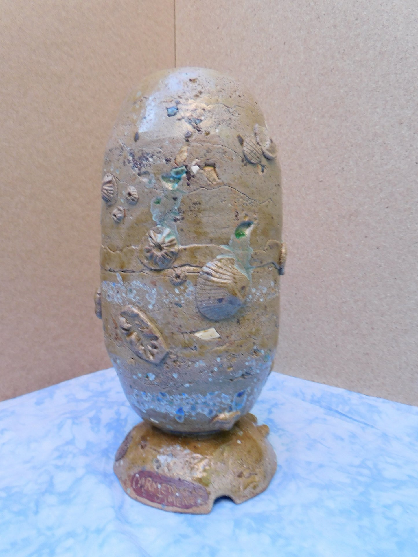 Tall Sea Buoy Lamp- Sustainable Ceramic Sculpture
